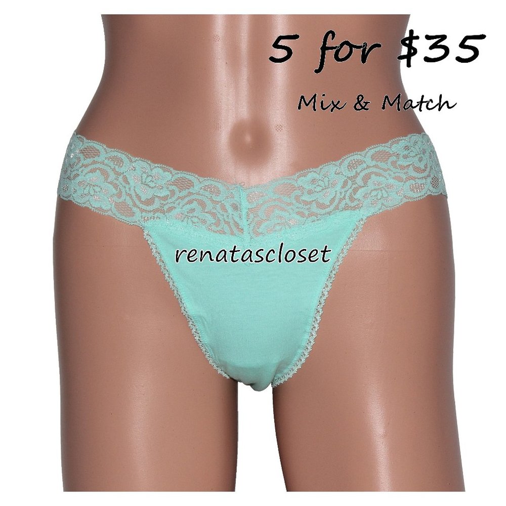 International Intimates Women's Perfect Lace Thong Panty NWT